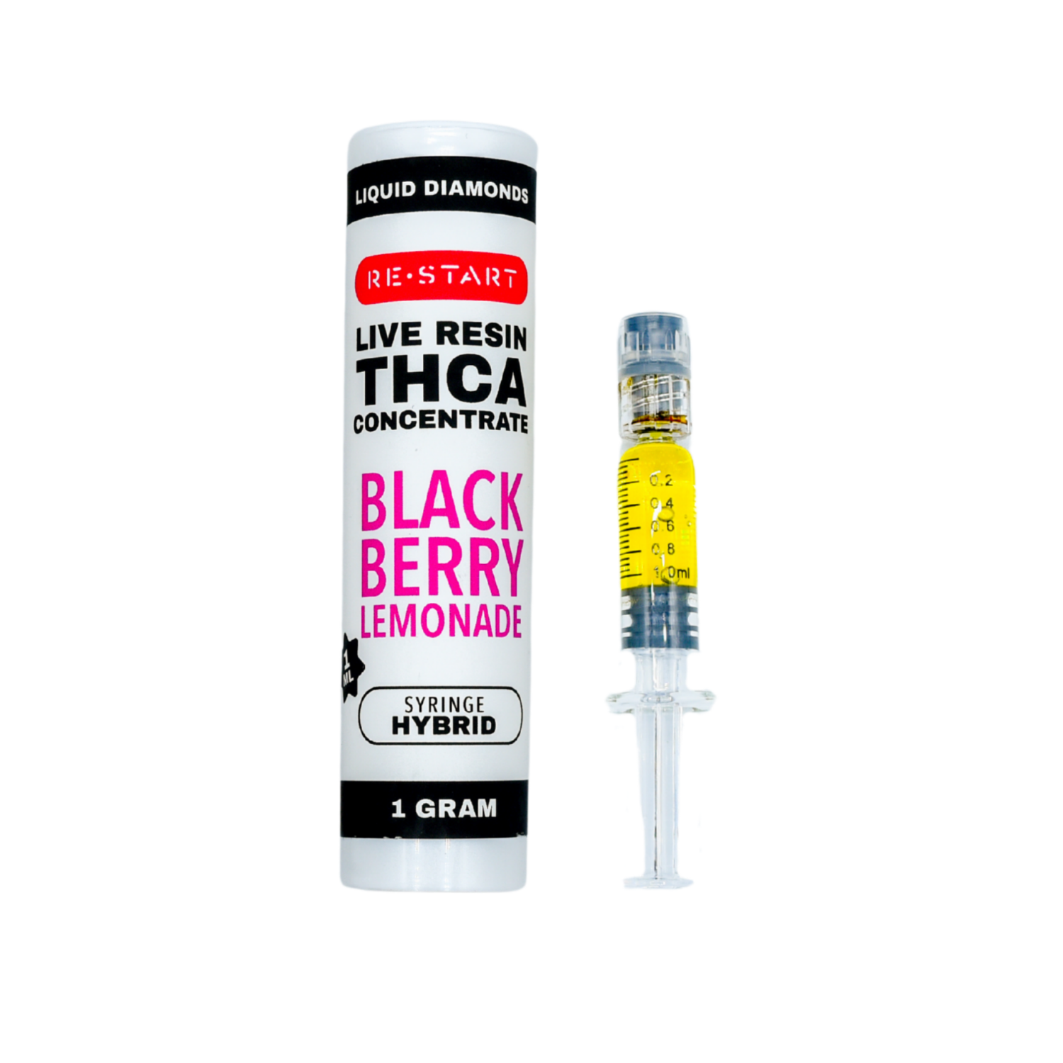 THCA Live Resin Dab Syringe (H) Blackberry Lemonade + Free Accessory / 1ml/1G
